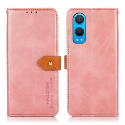 KHAZNEH DUAL-COLOR Pénztárcahuzat OnePlus Nord CE 4 Lite 5G rózsaszínhez