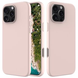 RUBBER Védőburkolat Apple-hoz iPhone 16 Pro világos rózsaszín