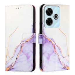 ART MARBLE Pénztárcahuzat Xiaomi Redmi 13 WHITE PURPLE-hoz