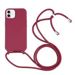 ROPE Borító zsinórral Apple iPhone 16 bordó