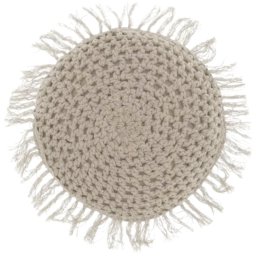 Kerek dekoratív párna TUFO 45 cm, szürke