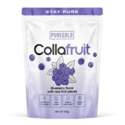 Pure Gold Collafruit Marha és Hal kollagén italpor gyümölcsdarabokkal - Áfonya - 300g