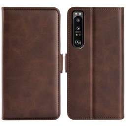 SIDE Wallet tok Sony Xperia 1 IV 5G sötétbarna