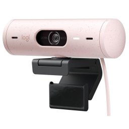 Logitech BRIO 500 webkamera, Full HD, 4x zoom, RightLight 4 HDR-rel, rózsaszín, USB-C
