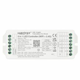 MiLight PW5 5 az 1-ben LED vezérlő egyszínű, CCT, RGB, RGBW, RGB+CCT szalagokhoz, WIFI, 20A