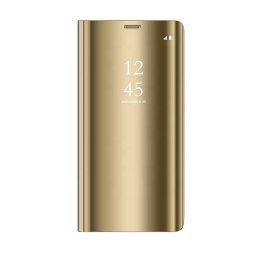 Smart Clear View könyvtok Samsung Galaxy S23 FE - arany színű
