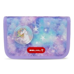 BELMIL Tolltartó, klapnis, cipzáras, BELMIL "Diamond Unicorn", lila, unikornis