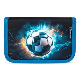 BELMIL Tolltartó, klapnis, cipzáras, BELMIL "Fire Footbal", fekete-kék, foci