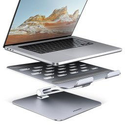 AXAGON STND-LQ, alumínium HQ állvány 10" - 16" laptopokhoz, állítható magasságú és szögű állvány