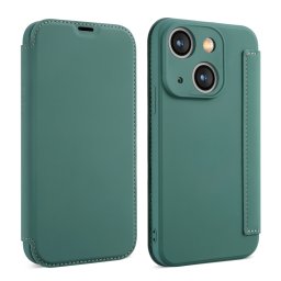 SOFTY Flip borító Apple iPhone 15 Plus készülékhez sötétzöld