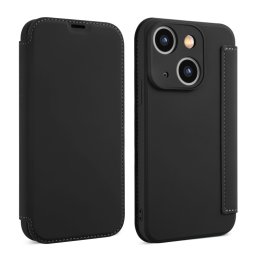 SOFTY Flip tok Apple iPhone 15 Plus készülékhez fekete
