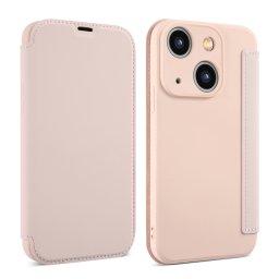 SOFTY Flip tok Apple iPhone 15 Plus telefonhoz világos rózsaszín