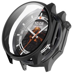 PC FULL COVER Műanyag borítás üveggel a OnePlus Watch 3 fekete