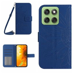 ART SUNFLOWER Pénztárca tok zsinórral Motorola Edge 60 / Edge 60 Fusion kék színhez