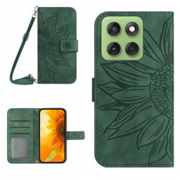 ART SUNFLOWER Pénztárca tok zsinórral Motorola Edge 60 / Edge 60 Fusion zöld színhez