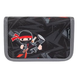 BELMIL Tolltartó, klapnis, cipzáras, BELMIL "Ninja", fekete, nindzsa