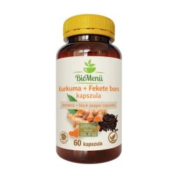 Biomenü bio kurkuma+fekete bors kapszula 60 db