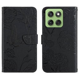 ART BLOSSOM Pénztárca tok Motorola Edge 60 / Edge 60 Fusion fekete színben