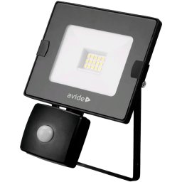 LED Reflektor Slim SMD 10W CW 6400K Mozgásérzékelős PIR, Avide