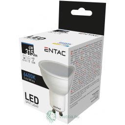 LED Spot Wide Angle GU10 4W CW 6400K