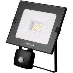 LED Reflektor Slim SMD 20W CW 6400K Mozgásérzékelős PIR, Avide
