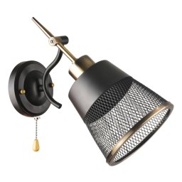 Saga falilámpa fekete + bronz