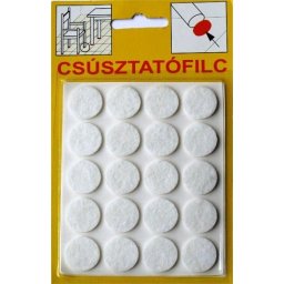 CSÚSZTATÓFILC ÖNTAPADÓ D=16 FEHÉR (20DB)