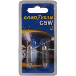 Autó Izzó C5W 12V 5W (2db/bliszter), GOODYEAR