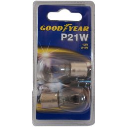 Autó Izzó P21W 12V 21W (2db/bliszter), GOODYEAR