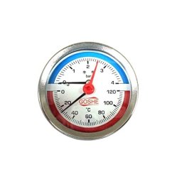 TERMONANOMÉTER ALSÓ 80MM 0-120 °C 6 BAR