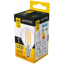 LED Filament Mini Globe 4W E14 WW 3000K
