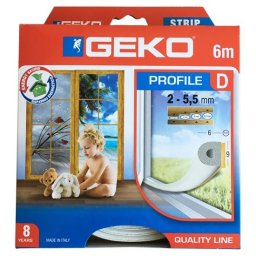 TÖMÍTOPROFIL ÖNTAPADÓS GUMI 6M "D" FEHÉR GEKO