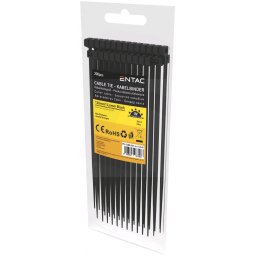 Entac Kábelkötegelő 4.6mmx120mm Fekete 200db/bliszter