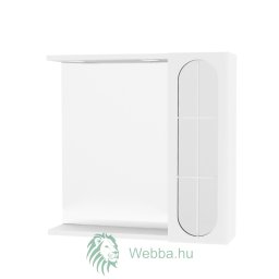 Fürdőszoba szekrény tükörrel és világítással, egyajtós, jobb, Savini Due Eco, 58,4 x 15,1 x 57,1 cm
