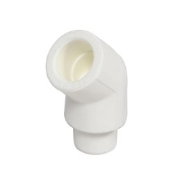 PPR könyök, kicsinyített, 20 x 20 mm, fehér, 45 fok