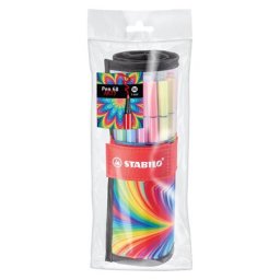 STABILO Filctoll, készlet, 1 mm, felcsavarható, STABILO "Pen 68 ARTY", 25 különböző színű