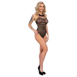 Livco Orvina - pöttyös, nyakpántos necc body - (fekete) - S-L