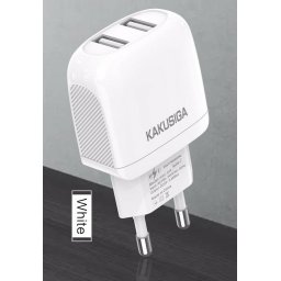 KAKU usb adapter DUAL port gyorstöltő Fehér (EU)
