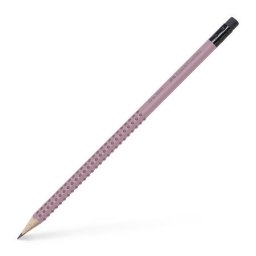 FABER-CASTELL Grafitceruza radírral, B, háromszögletű, FABER-CASTELL "Grip 2001", rózsaszín
