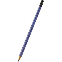 FABER-CASTELL Grafitceruza, radírral, B, háromszögletű, FABER-CASTELL "Grip 2001", kék