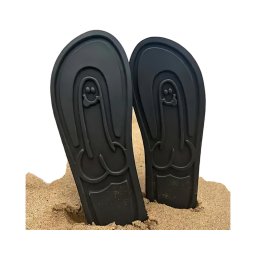 Flip-flop papucs - péniszes mintával (fekete)
