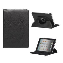 Tok álló, bőr hatású (FLIP, asztali tartó, 360°) FEKETE Apple IPAD mini 3, IPAD mini 2 , IPAD mini