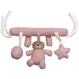 Baby Bruin plüss macis akasztó 23 cm - rózsaszín