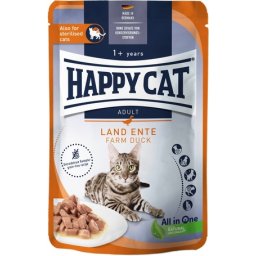 Happy Cat Meat in Sauce Land-Ente l Alutasakos eledel kacsahússal macskáknak (40 x 85 g) 3.4kg
