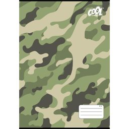 COOL BY VICTORIA Füzet, tűzött, A4, kockás, 32 lap, COOL BY VICTORIA "Camouflage", "87-32"