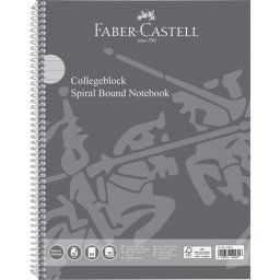 FABER-CASTELL Spirálfüzet, A4, vonalas, 80 lap, perforált, lyukasztott, FABER-CASTELL