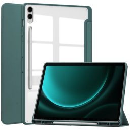 CRYSTAL Flip tok Samsung Galaxy Tab S9 FE+ zöld