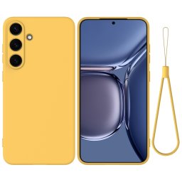 RUBBER Védőburkolat Samsung-hoz Galaxy S25 5G sárga