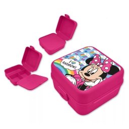 Disney Minnie Rainbows több rekeszes uzsonnás doboz, szendvicsdoboz