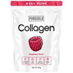 Pure Gold Collagen Marha kollagén italpor málna - 300g